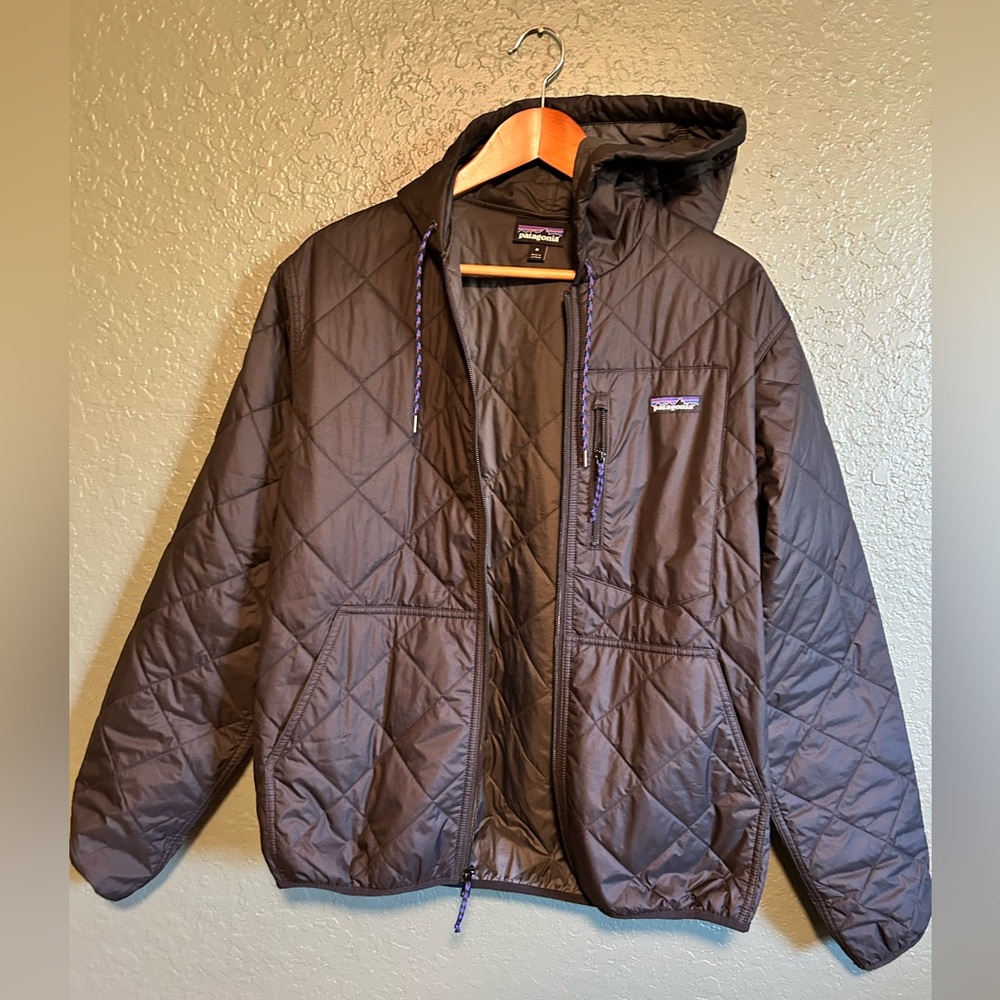 Patagonia Black Diamond Quilted Insulated Bomber Hoodie - Men's Medium